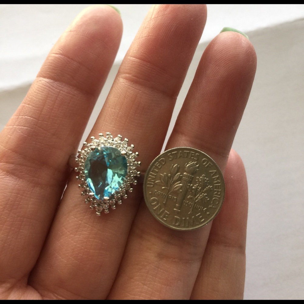 Final Markdown 8.52CT Aquamarine Ring - Picture 3 of 3